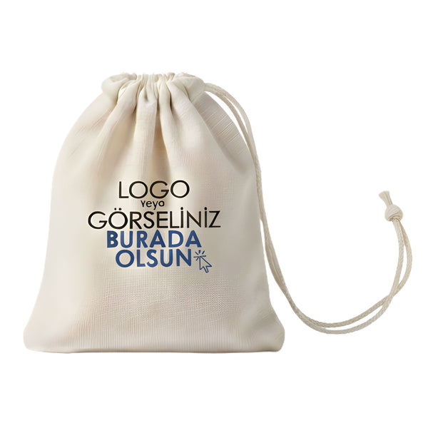 Büzgülü Kese Özel Baskılı 12x14 - Toptan İmalat Kanvas Çanta
