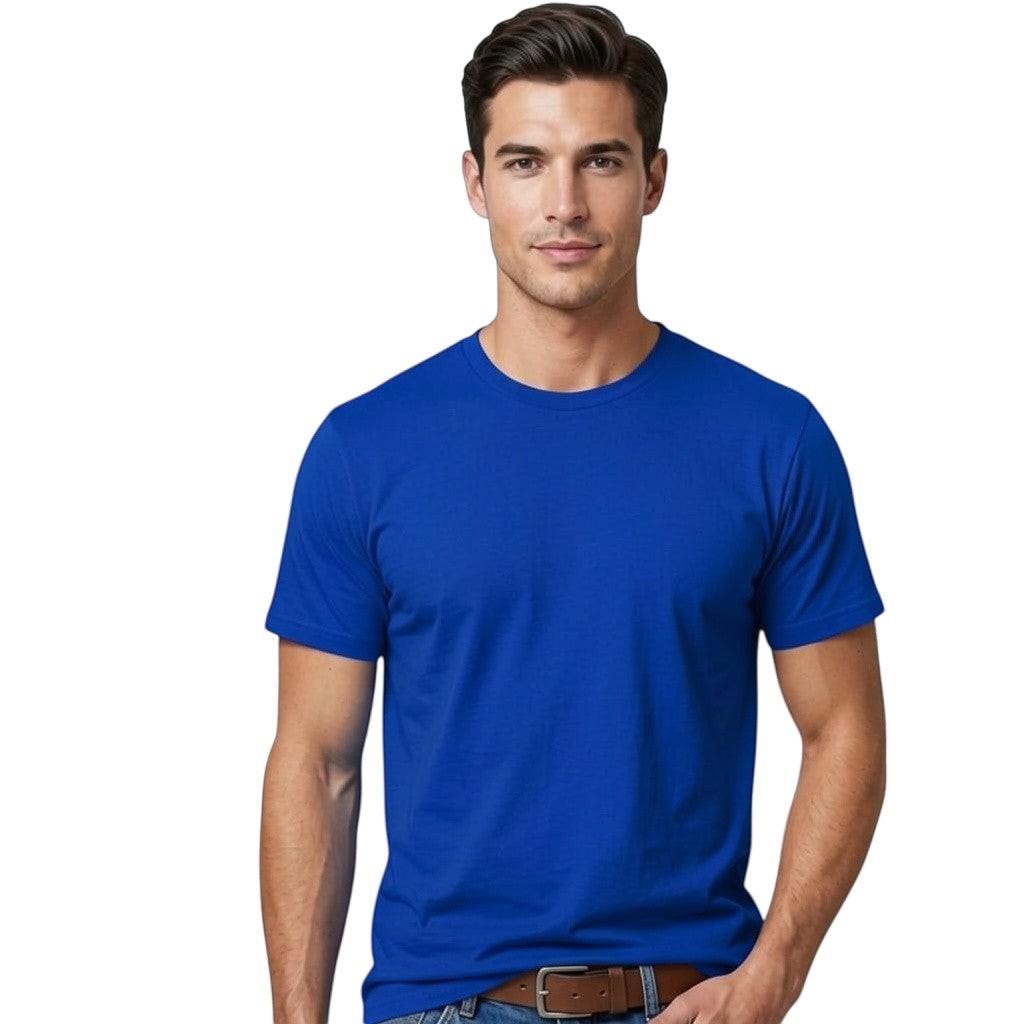 Toptan Bez Çanta orange crew neck t-shirt, 100% cotton, regular fit, plain design.