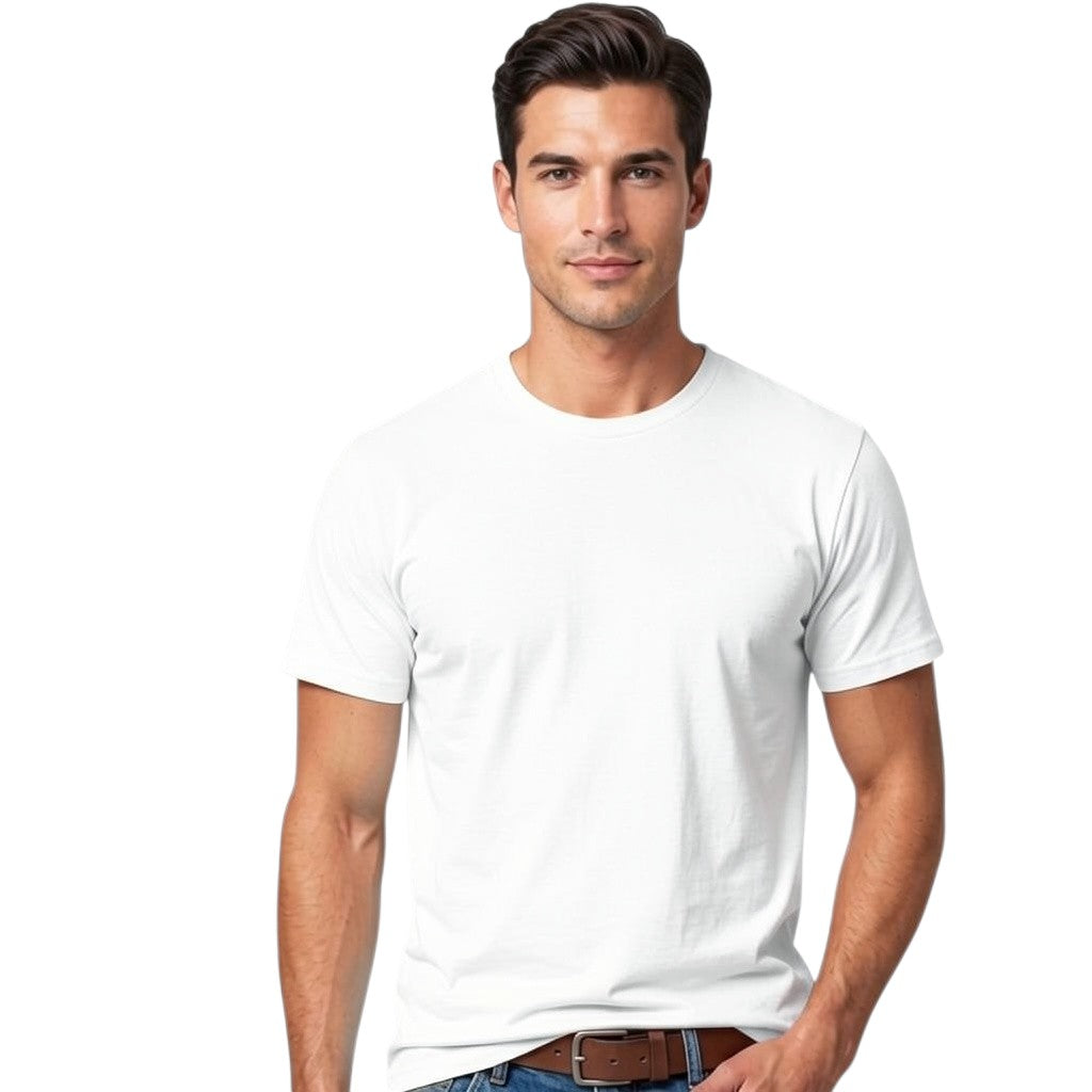 Toptan Bez Çanta orange crew neck t-shirt, 100% cotton, regular fit, short sleeves, plain design.