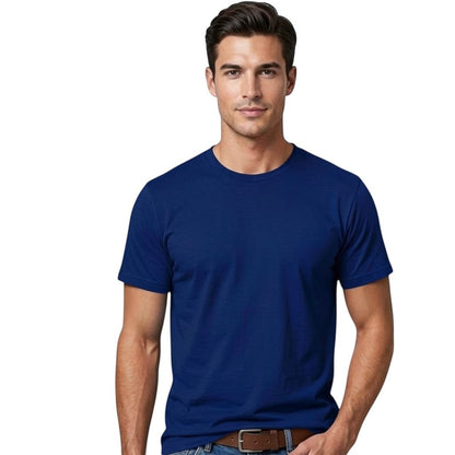 Toptan Bez Çanta orange crew neck t-shirt, 100% cotton, regular fit, plain design.
